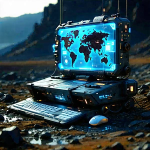 Tech Minimalist Design: Educational Technology In Field Deployment With Futuristic Laptop