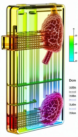 A 3d Model Of A Heart, With A Close-up View Of The Left Side Of The Heart