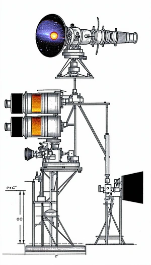 A Drawing Of A Large Machine Is Shown, With A Large Black Box On The Bottom Right