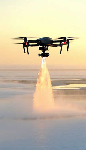 A Large Jet Is Flying Through The Sky, Leaving A Trail Of Smoke Behind It