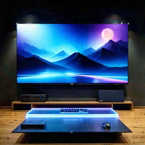 Entertainment Technology In Tech Office With Large Flat