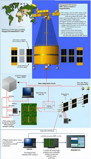 The Image Is A Diagram Showing The Different Components Of A Spacecraft