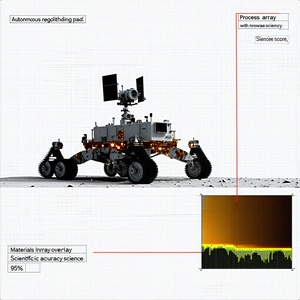 The Image Is A Diagram Of A Rover, Which Is A Vehicle Designed To Travel On The Surface Of A Planet
