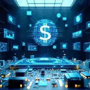 Financial Technology In Field Deployment With Large, Blue,