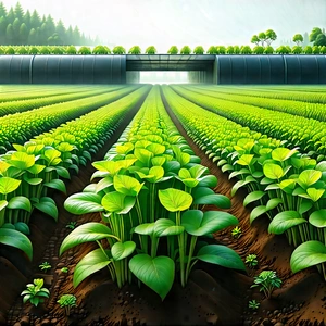 Agricultural Technology In Manufacturing Facility With Large Field