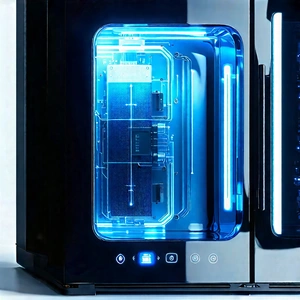 Innovative Smart Appliance (design:1.47) With Blue Black