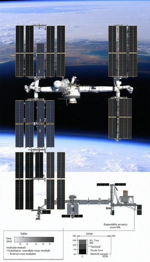 A Large Space Station With A Variety Of Modules Attached To It