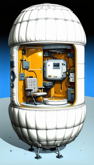 cartoon drawing space station