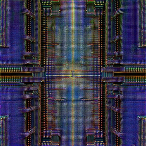 Abstract Hdr Photography: Fractal pattern with high-contrast color palette