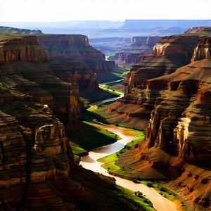 Nature Aerial Photography: Aerial View Of Canyon System With Black White