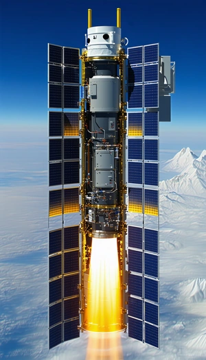A Space Shuttle Is Shown In The Image, With Its Engine On
