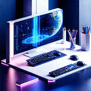 (futuristic:1.13) (digital:1.38) workspace