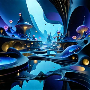 (futuristic:1.39) Digital Workspace With Image, There