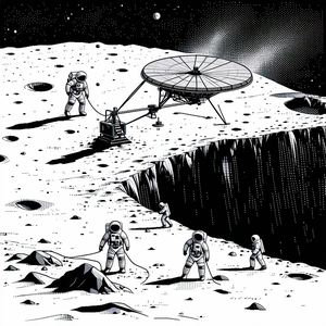 In The Image, There Is A Group Of Six Astronauts Standing On The Moon