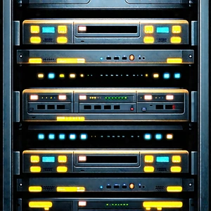 Server rack with data streams