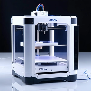 A White 3d Printer Is Sitting On A White Table