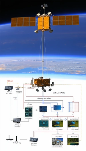 A Space Station With A Large Satellite Dish On Top Of It