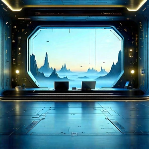 Futuristic Tech Startup Office With Image, There