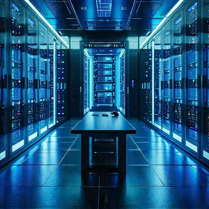 (futuristic:1.12) Server Room With Image, There