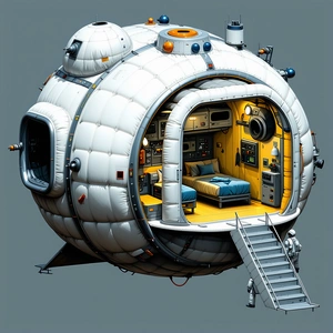 A Futuristic Spacecraft Is Shown In A Computer-generated Image