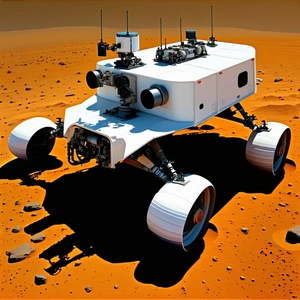 white robotic vehicle
