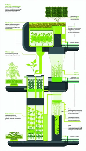 The Image Is A Diagram Showing The Process Of Growing Plants In A Hydroponic System