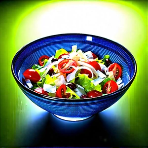 Lifestyle Concept Art: Fresh Salad Prepared With Fresh Ingredients With Blue Bowl