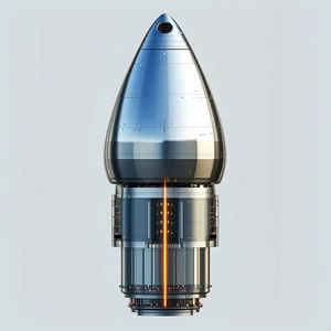 A Futuristic Rocket Ship With A Silver And Black Color Scheme
