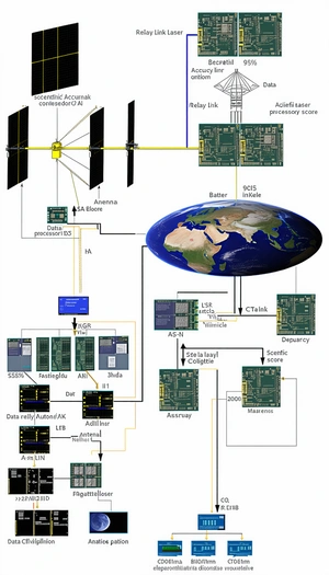 diagram showing relationship between satellite