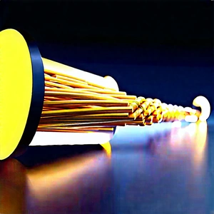 Close-up Of Fiber Optic Cables With Large, Long,