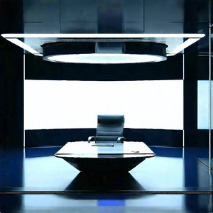 Futuristic Tech Startup Office With Room Large,