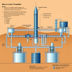 A Diagram Is Shown Of A Rocket Engine, With A Large Pipe At The Center
