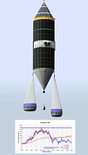 A Large, Cylindrical Spacecraft With A Dome On Top, Floating In The Air