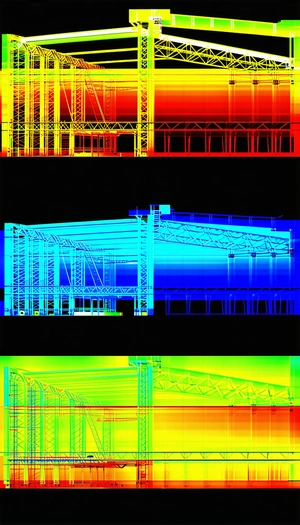 The Image Is A Series Of Three Pictures, Each Showing A Different Perspective Of A Building