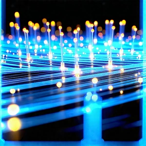 Close-up of fiber optic cables