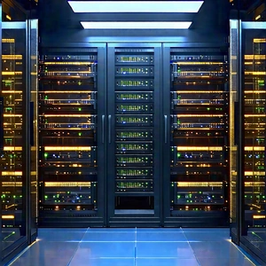 Server rack with laser scanning