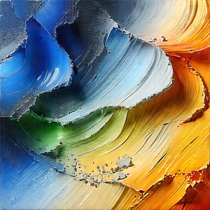 Abstract Digital Painting: Macro view of material interaction