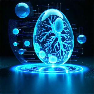 Innovative Medical Technology Design With Blue Tree-like