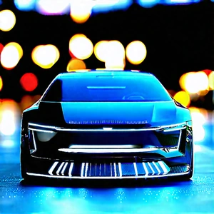 Innovative Electric Vehicle Design With Futuristic Parked