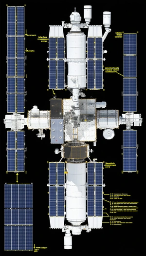 close-up spacecraft, likely space shuttle