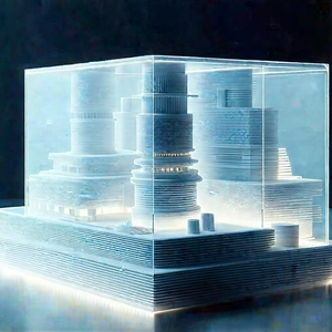 Futuristic Research Laboratory With Model Building