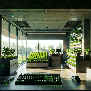Agricultural Technology In Tech Office With Room Large