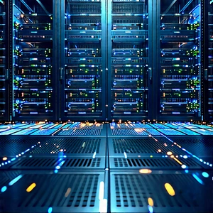 Server rack with data streams