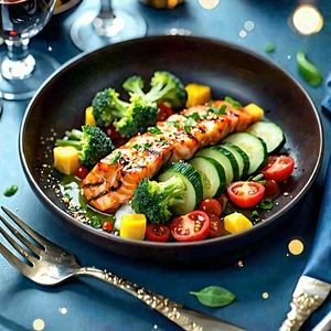 Lifestyle Vector Art: Farm-to-table Meal Prepared With Seasonal Produce With Dining Table