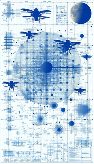 In The Image, There Are Three Drones Flying In The Sky