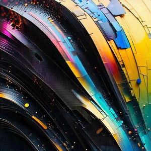 Abstract Glitch Art: Macro view of synthetic material