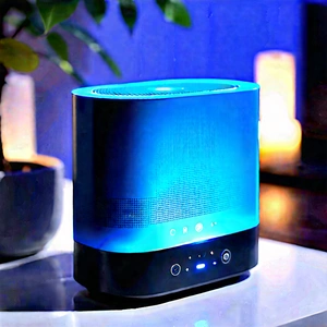 Smart Home Device With (digital:1.12) Artwork With Blue Speaker