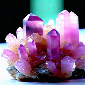 Abstract Polaroid Style: Abstract Interpretation Of Crystal Growth With Beautiful Arrangement