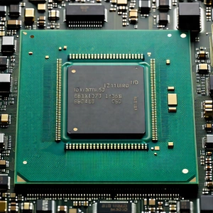Tech Blender Artwork: Close-up of microprocessor