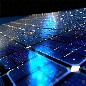 Solar Panel With Digital Particles With Solar Panel